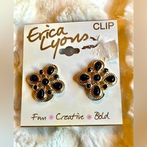 Erica Lyons clip on earrings NWT